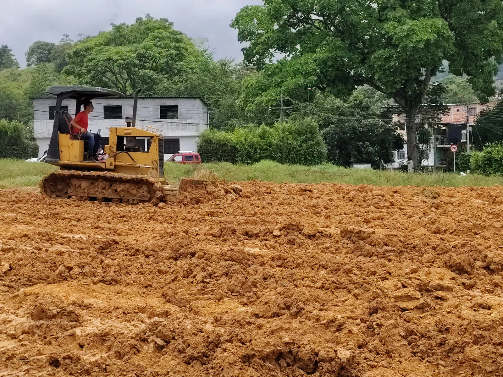 Bulldozer en acción