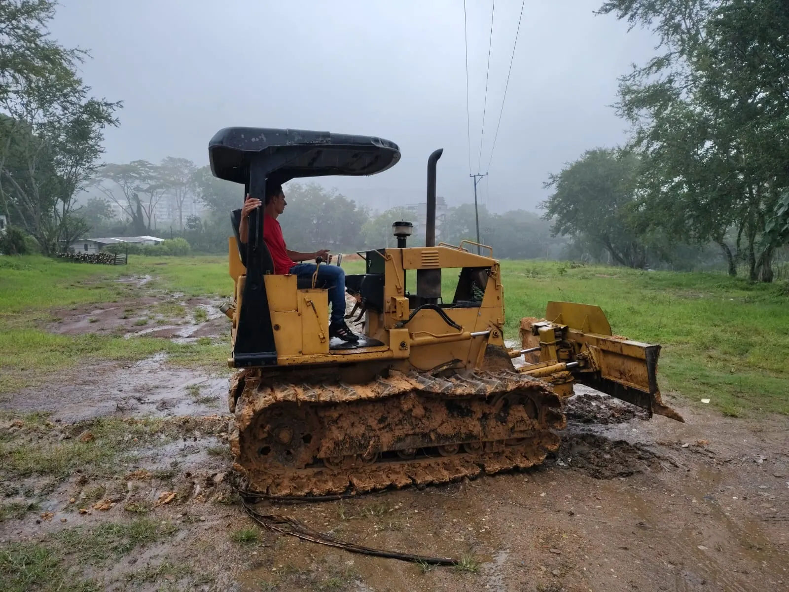 Bulldozer en acción
