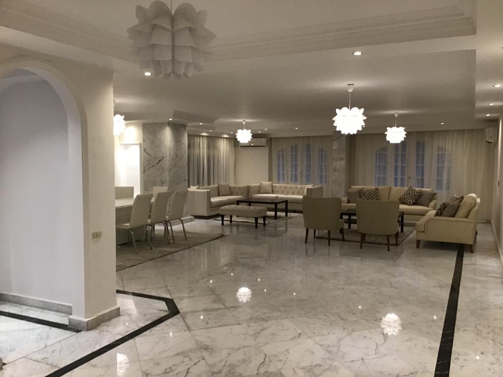 Furnished Apartment Overlooking Garden In Maadi Sarayat. 