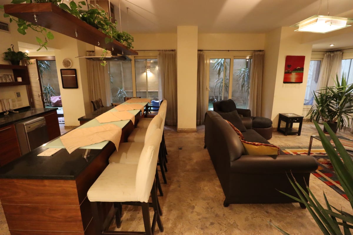 Ground Floor For Rent In Sarayat Maadi| Warm Layout.