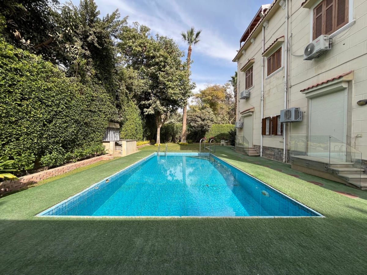 Villa With Huge Garden And pool For Rent In Maadi Sarayat.