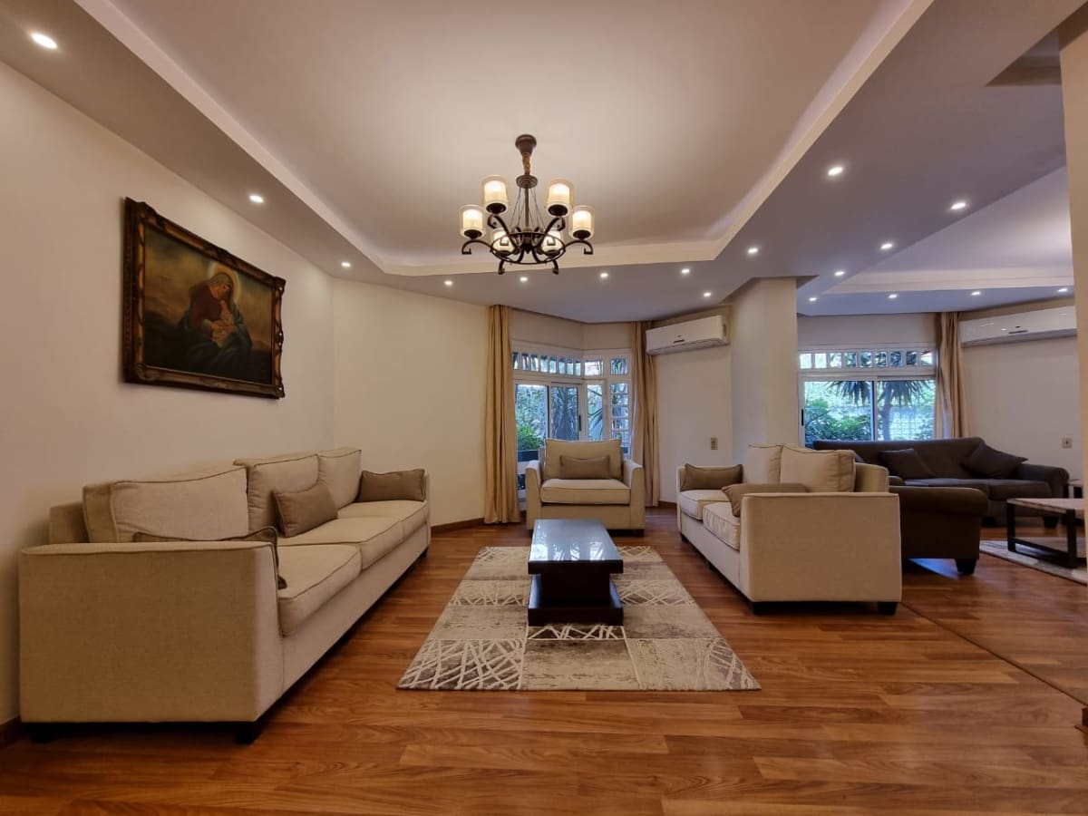 Luxury Ground Floor for Rent in Maadi with Private Garden