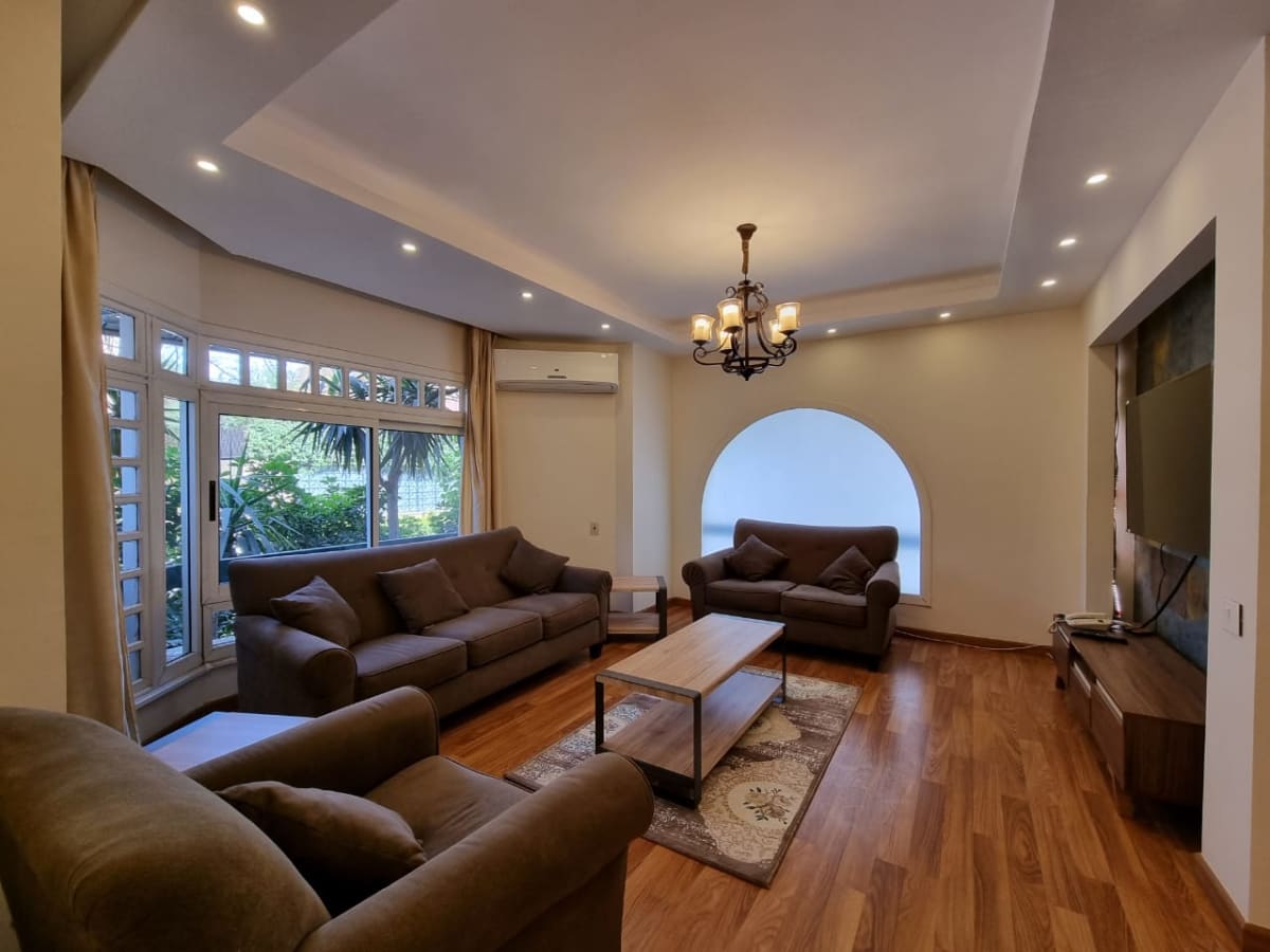 Luxury Ground Floor for Rent in Maadi with Private Garden