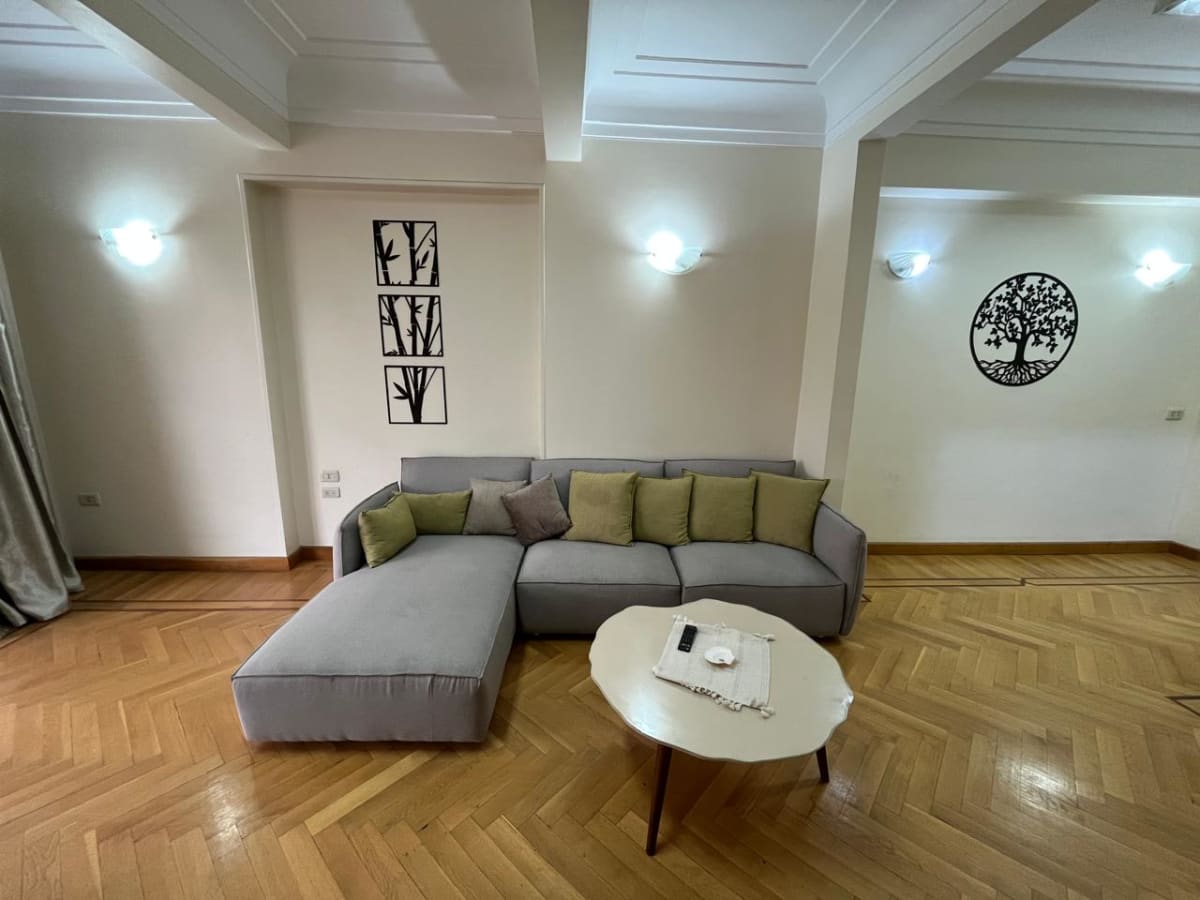 Bright 3BR Apartment with Balcony & Natural Light In Zamlek