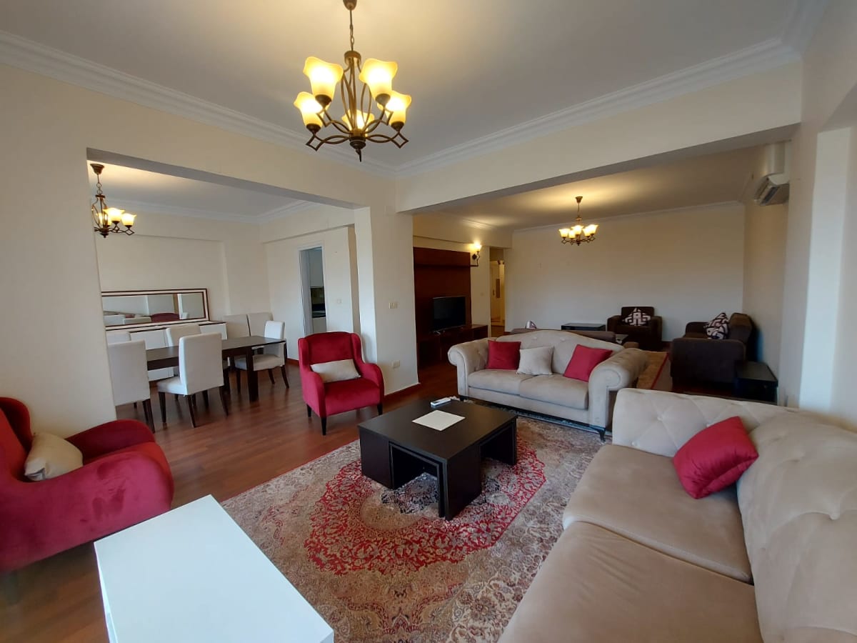 Serene 3-Bedroom Apartment with Green Views in Zamalek