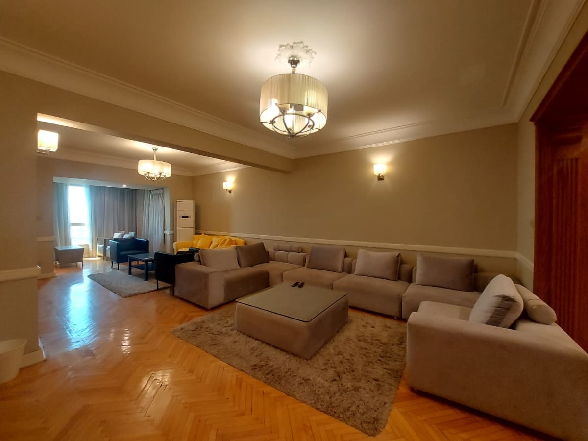 Looking View Nile Apartment For Rent In Zamalek