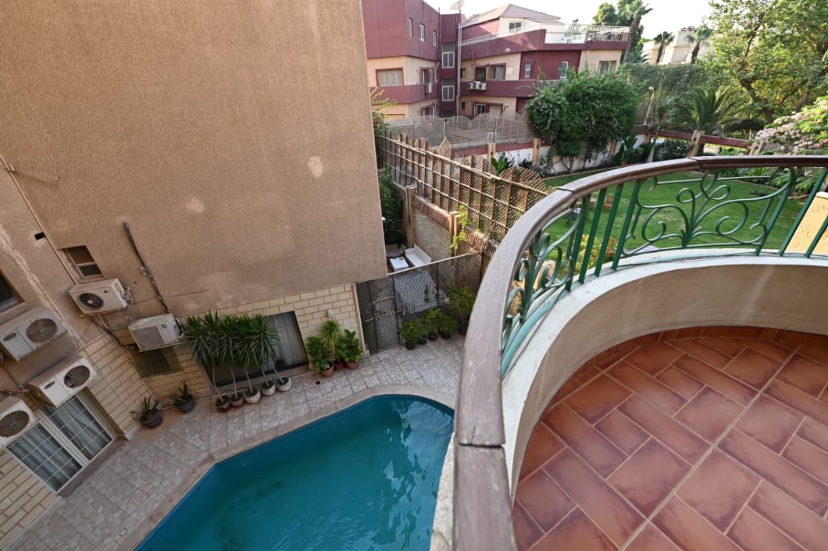 Bright & Spacious Apartment with Shared Pool In Maadi Sarayat.