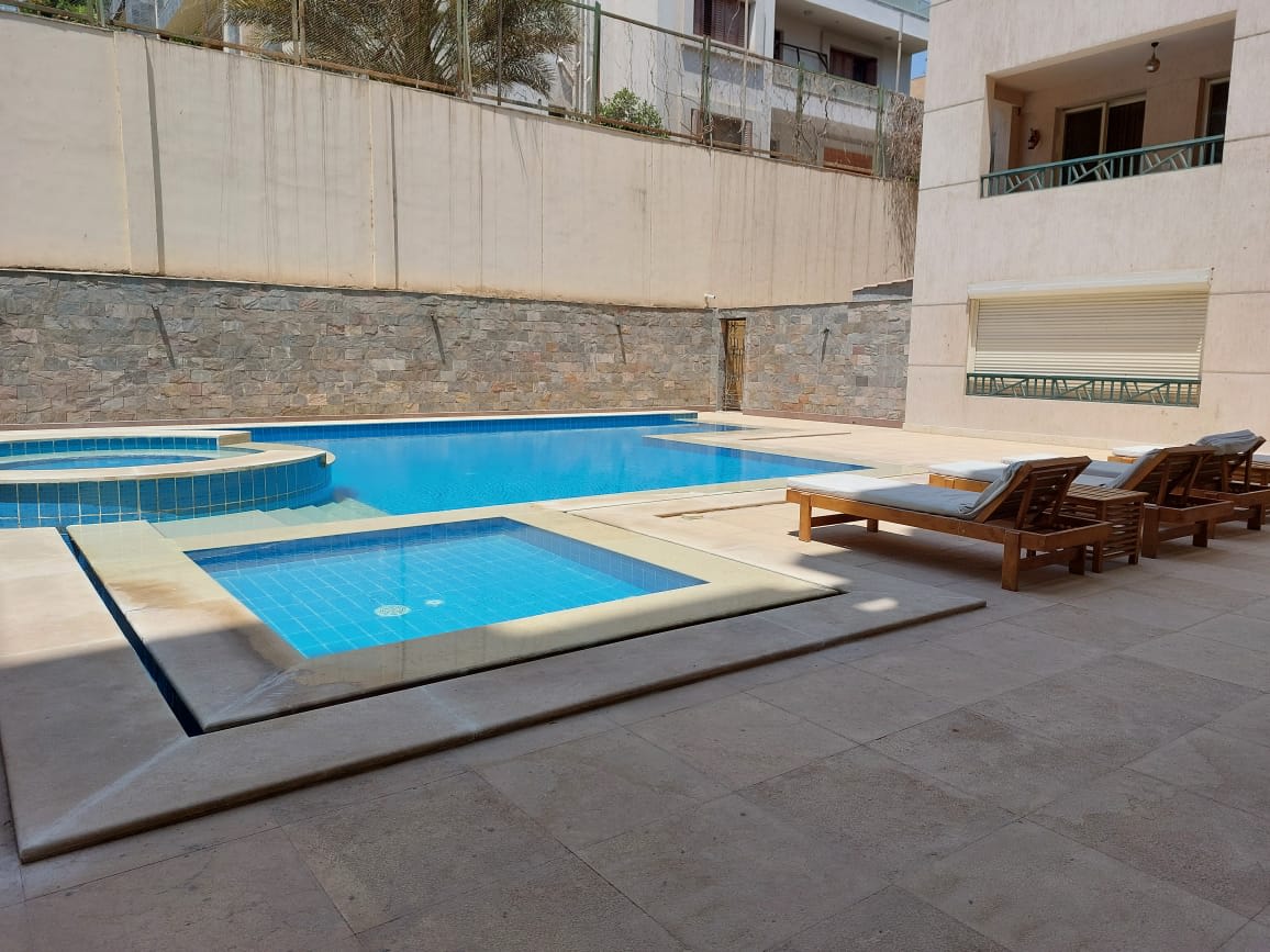 Stunning Furnished Apartment in Maadi Sarayat with Pool Access.