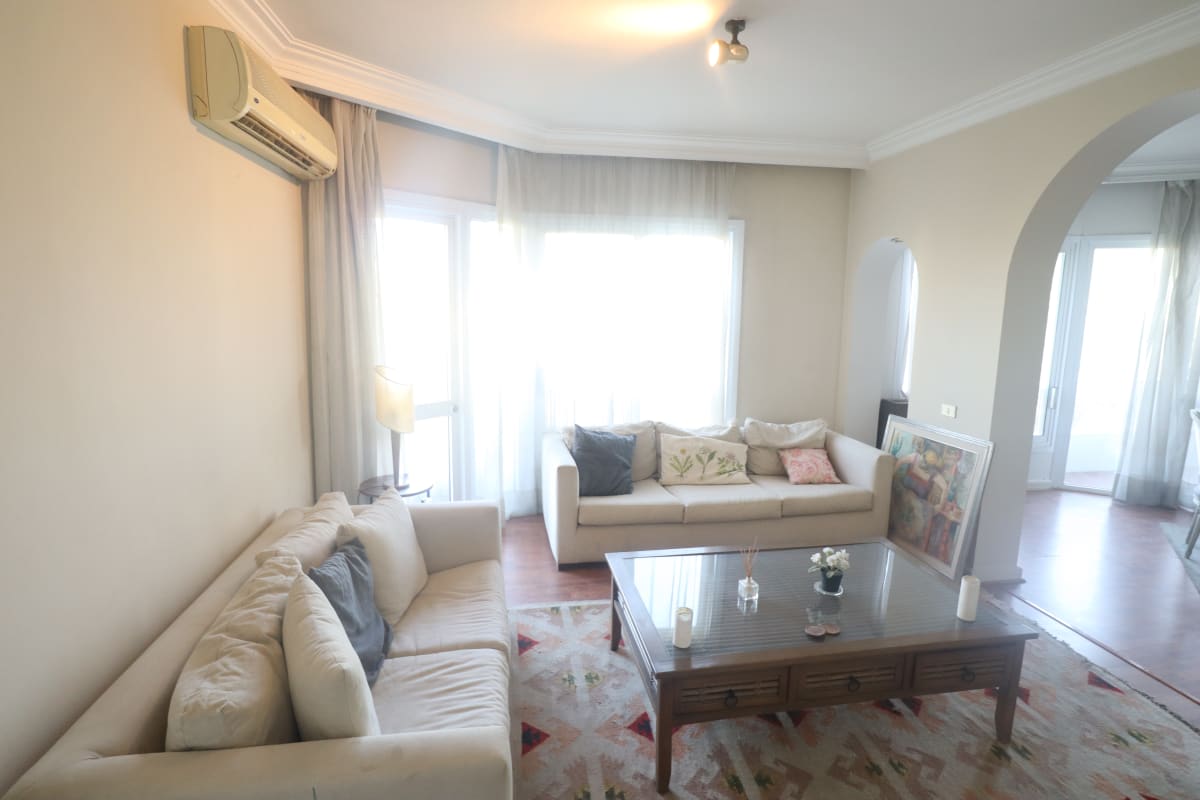 Apartment With Wide Balcony In Maadi Sarayat| Perfect Location