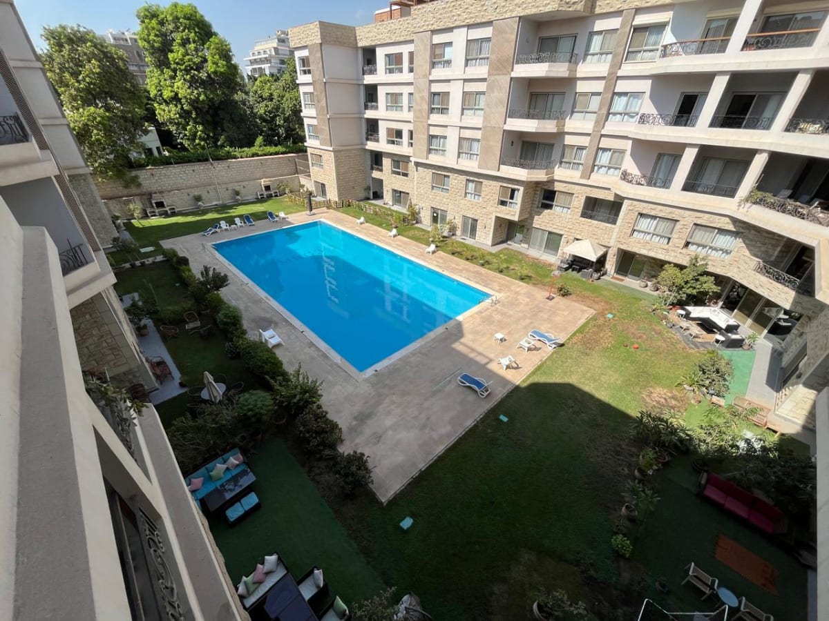 Furnished Apartment With Shared Pool For Rent In Maadi Sarayat