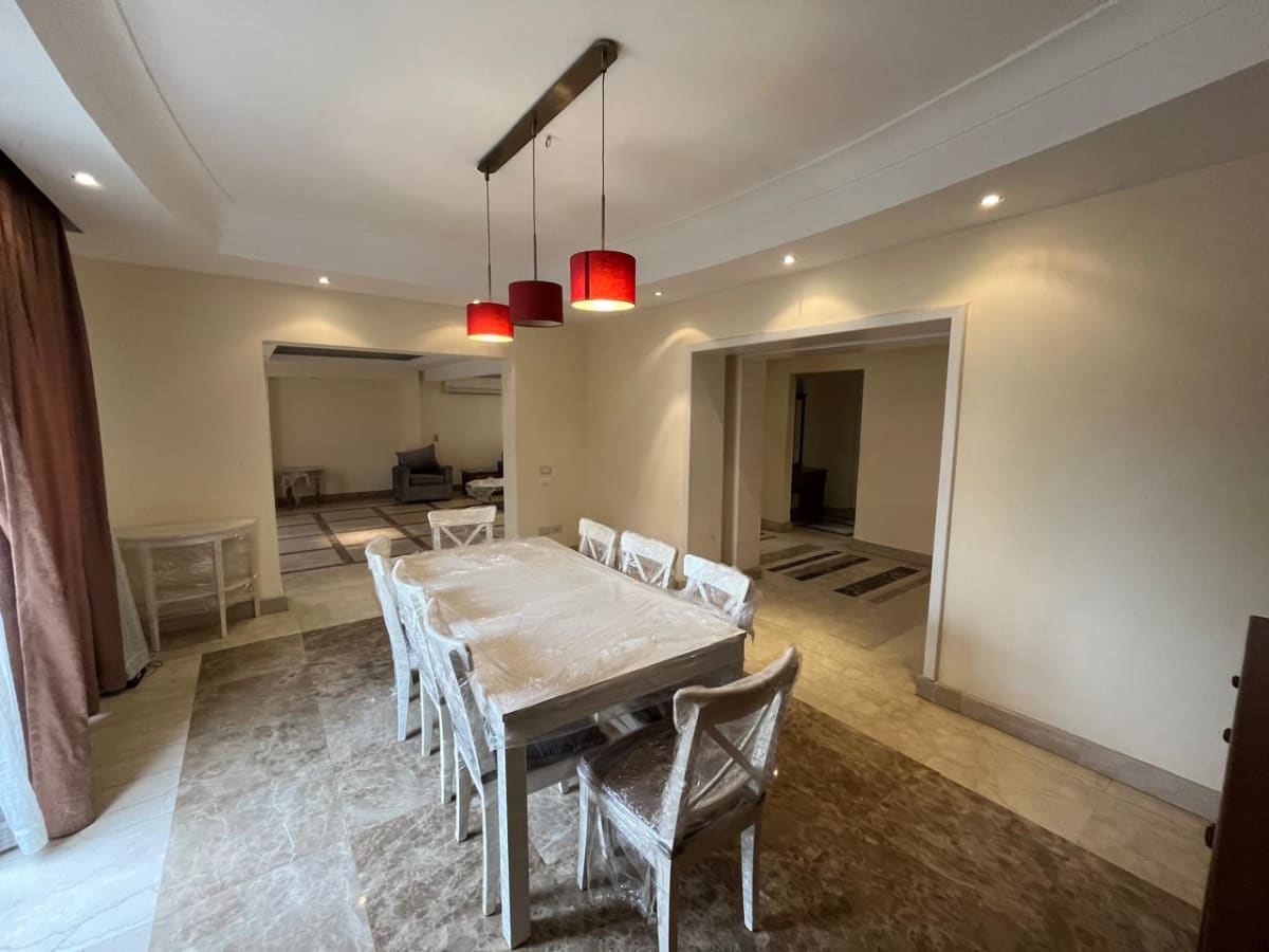 Furnished Apartment With Shared Pool In Maadi Sarayat|Specious Outdoor Area.