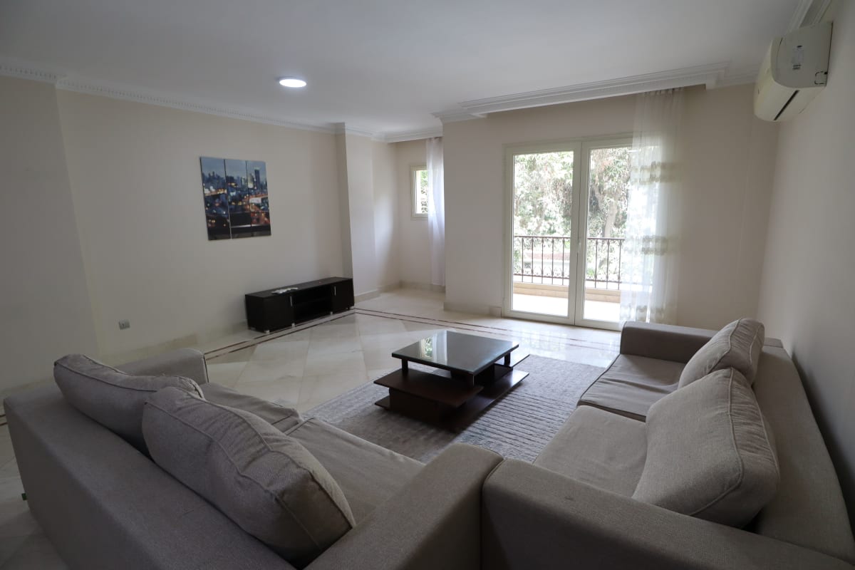 Bright Furnished Apartment With Shared Pool Access In Maadi Sarayat.