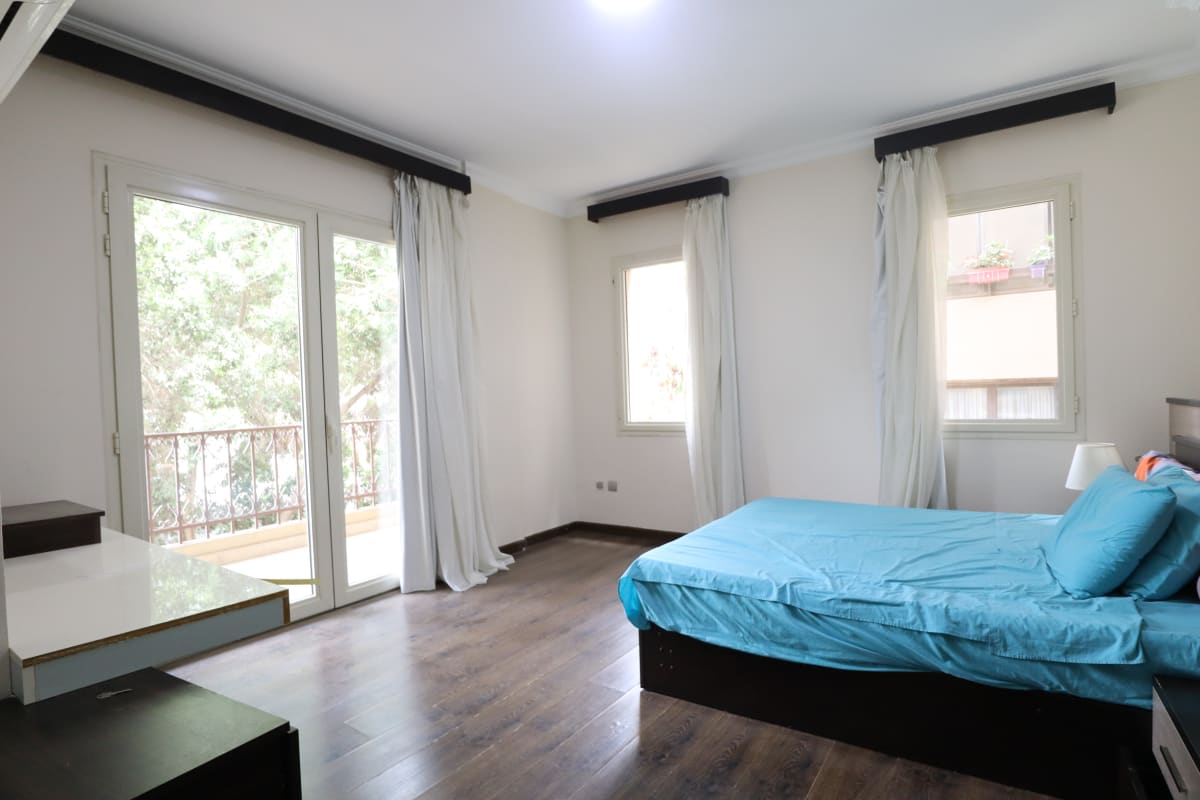 Bright Furnished Apartment With Shared Pool Access In Maadi Sarayat.