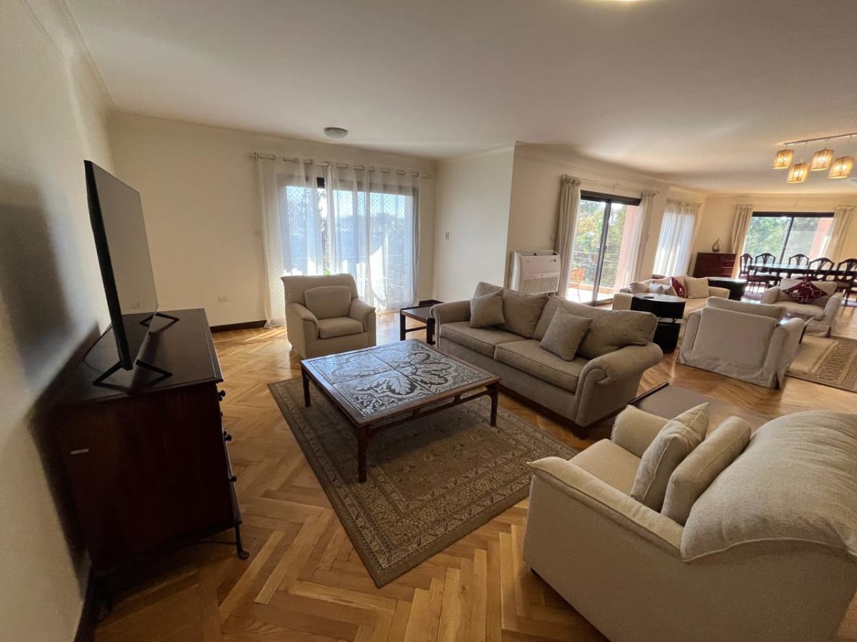Luxury Furnished Apartment With Shared Pool In Sarayat El Maadi.