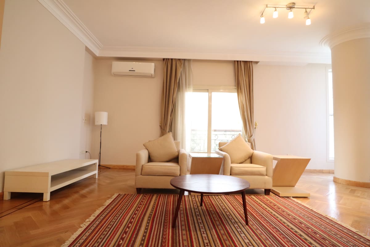 Furnished Apartment For Rent with Wide Reception In Maadi Sarayat