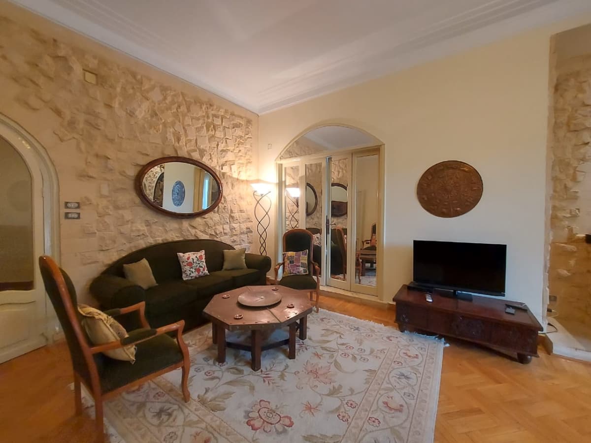 High ceiling Apartment For Rent In Zamalek.