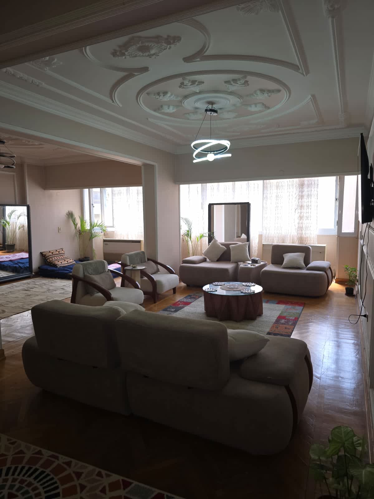 Sunny & Spacious Apartment with Large Reception in Maadi