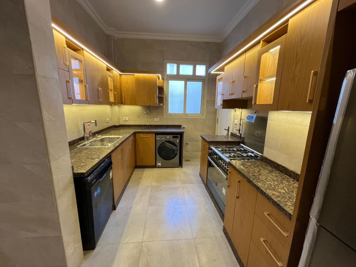 Semi-furnished flat located on the Nile in Zamalek.