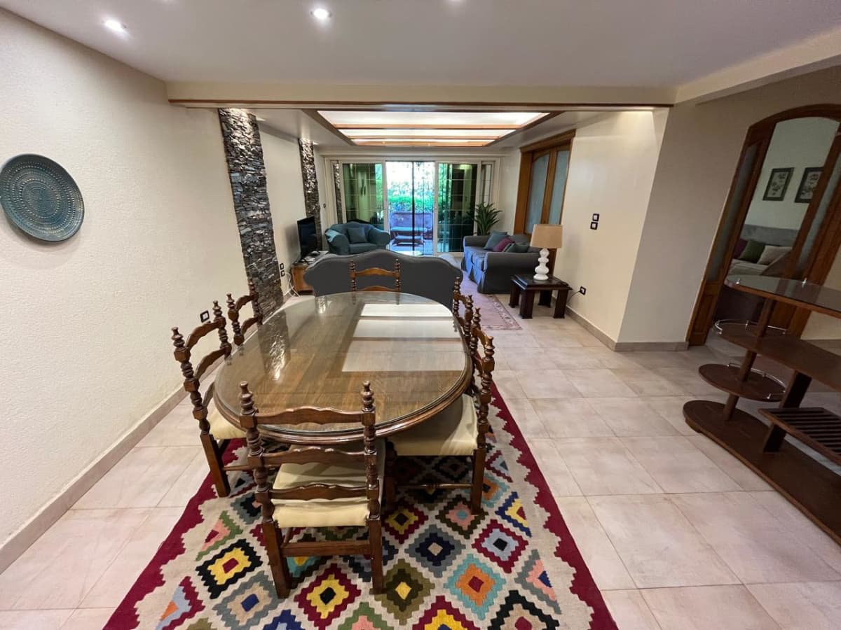 Ground-floor apartment for rent in Maadi Sarayat.
