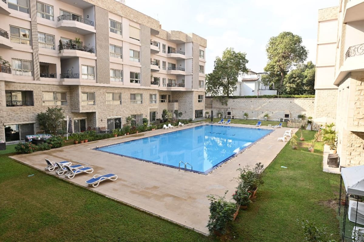 2BR Apartment in Maadi with Pool & Garden Access