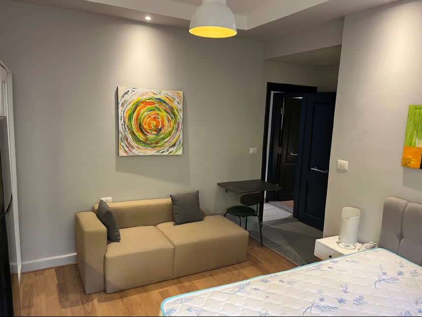 Warm With shared garden terrace Studio In Maadi Sarayat.
