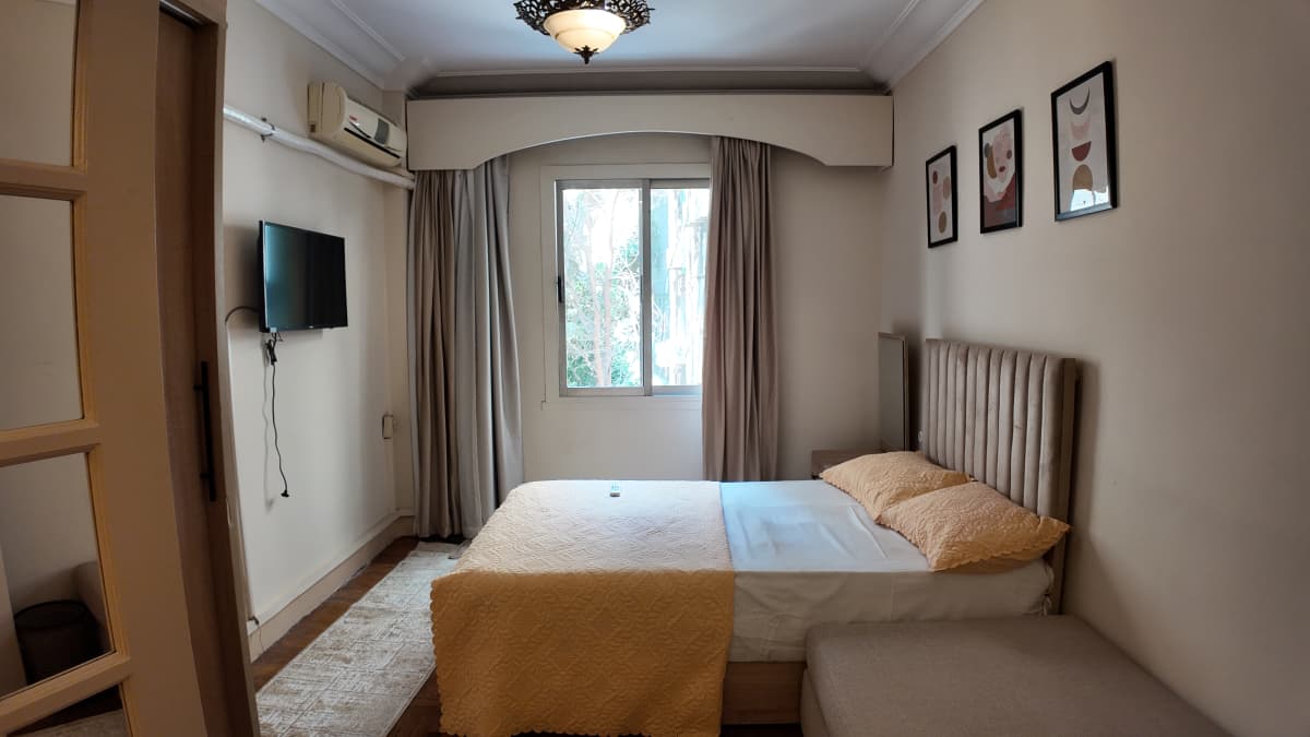 Modern Cozy 2-Bedroom Apartment in Zamalek with Balcony.