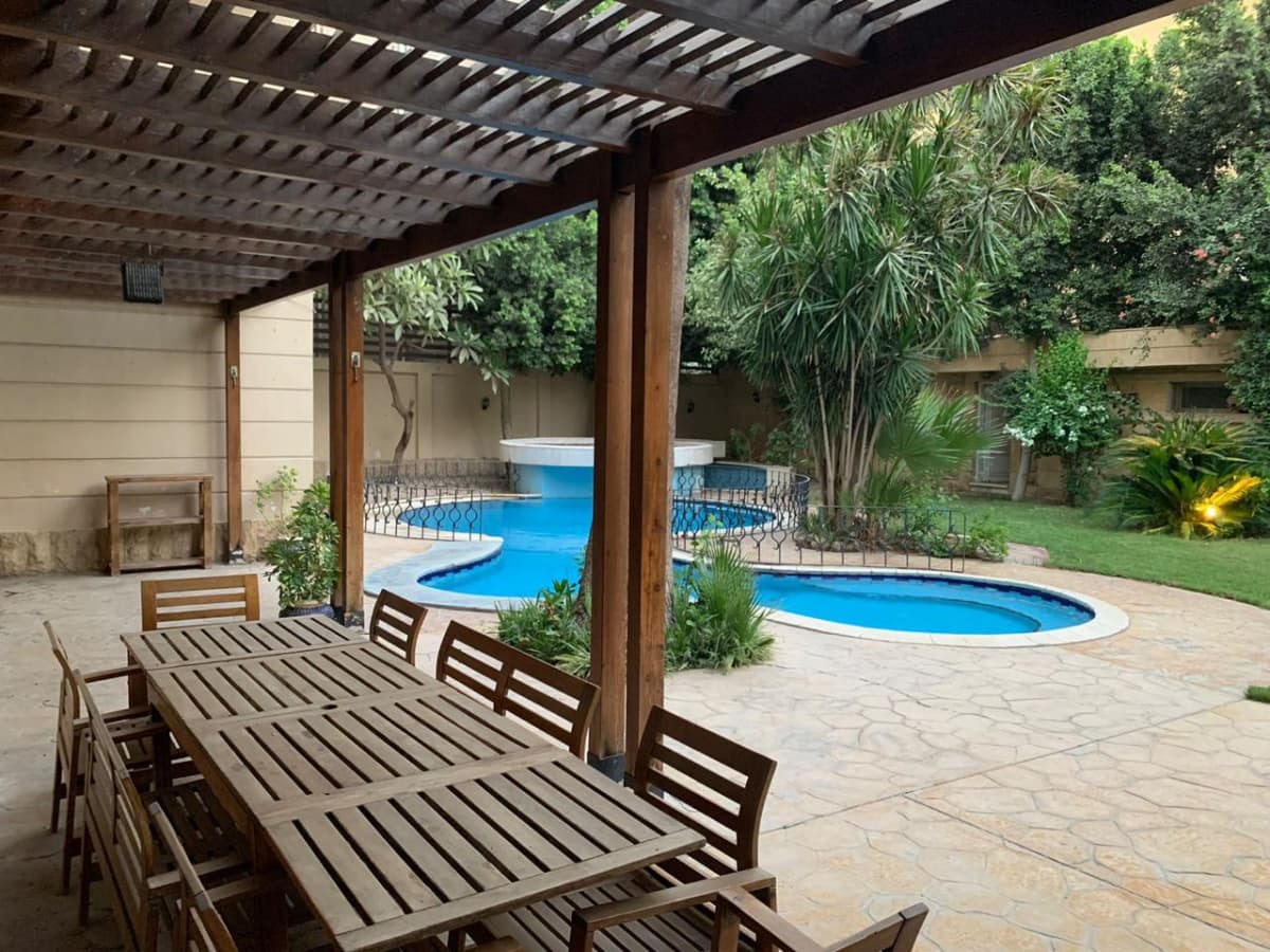 Premium Ground Floor Apartment For Rent With Pool in Maadi Sarayat.