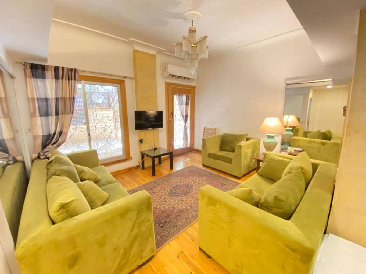 Cozy Furnished Ground Floor For Rent In Peaceful Maadi Degla.
