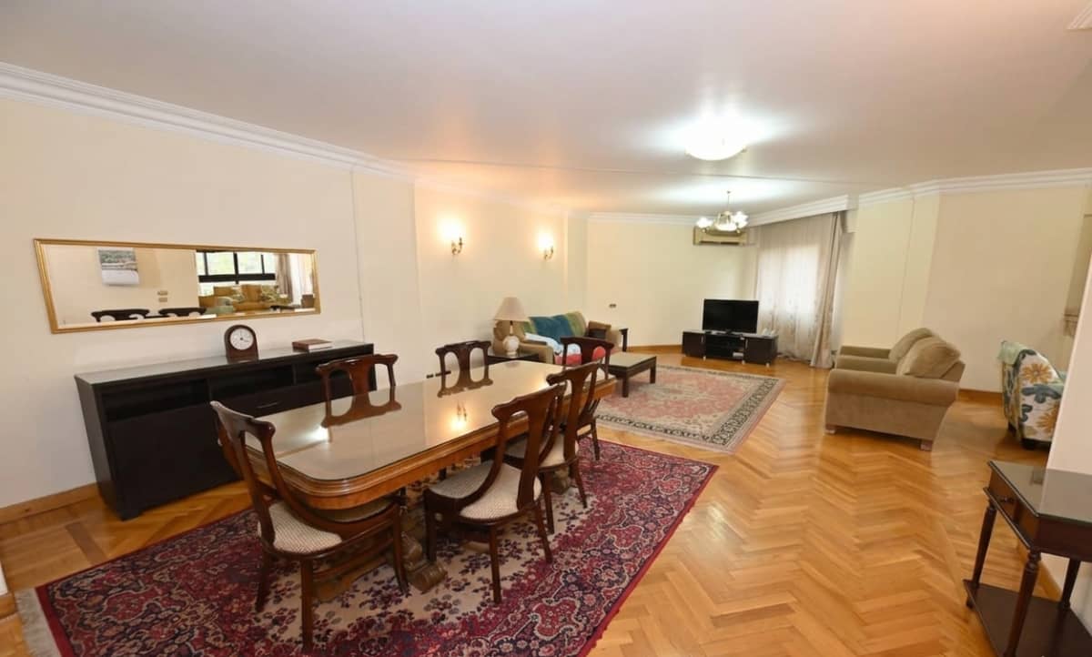 Bright & Spacious Apartment with Shared Pool In Maadi Sarayat.