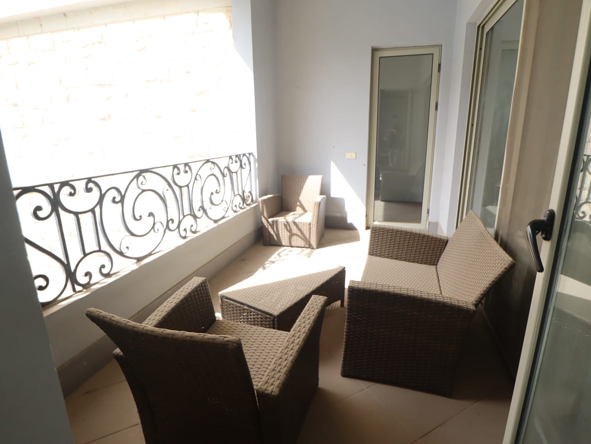 A Spacious Apartment With Shared Pool Access In Maadi Sarayat.