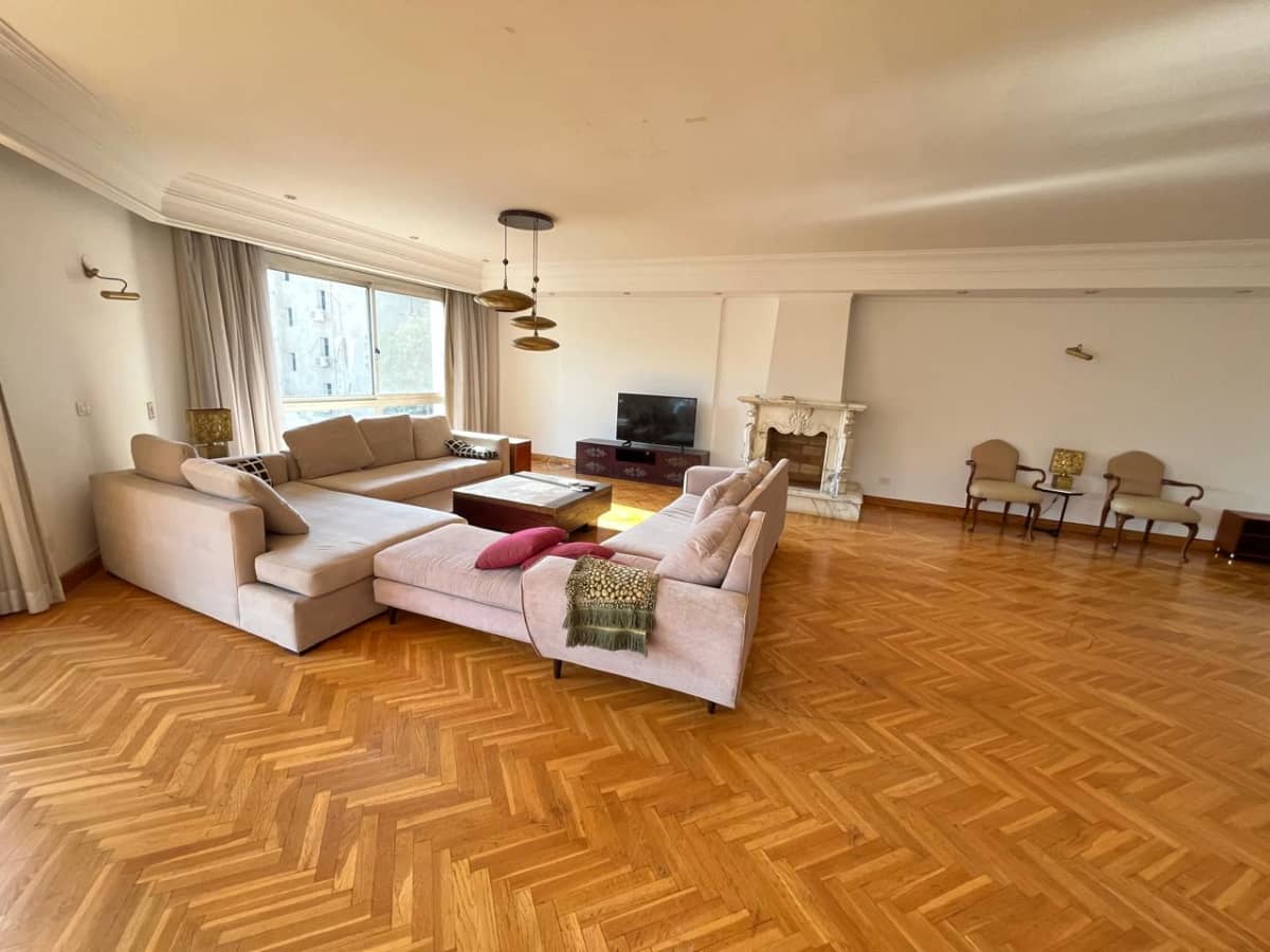 Fully Furnished Apartment Overlooking Garden In Maadi Sarayat