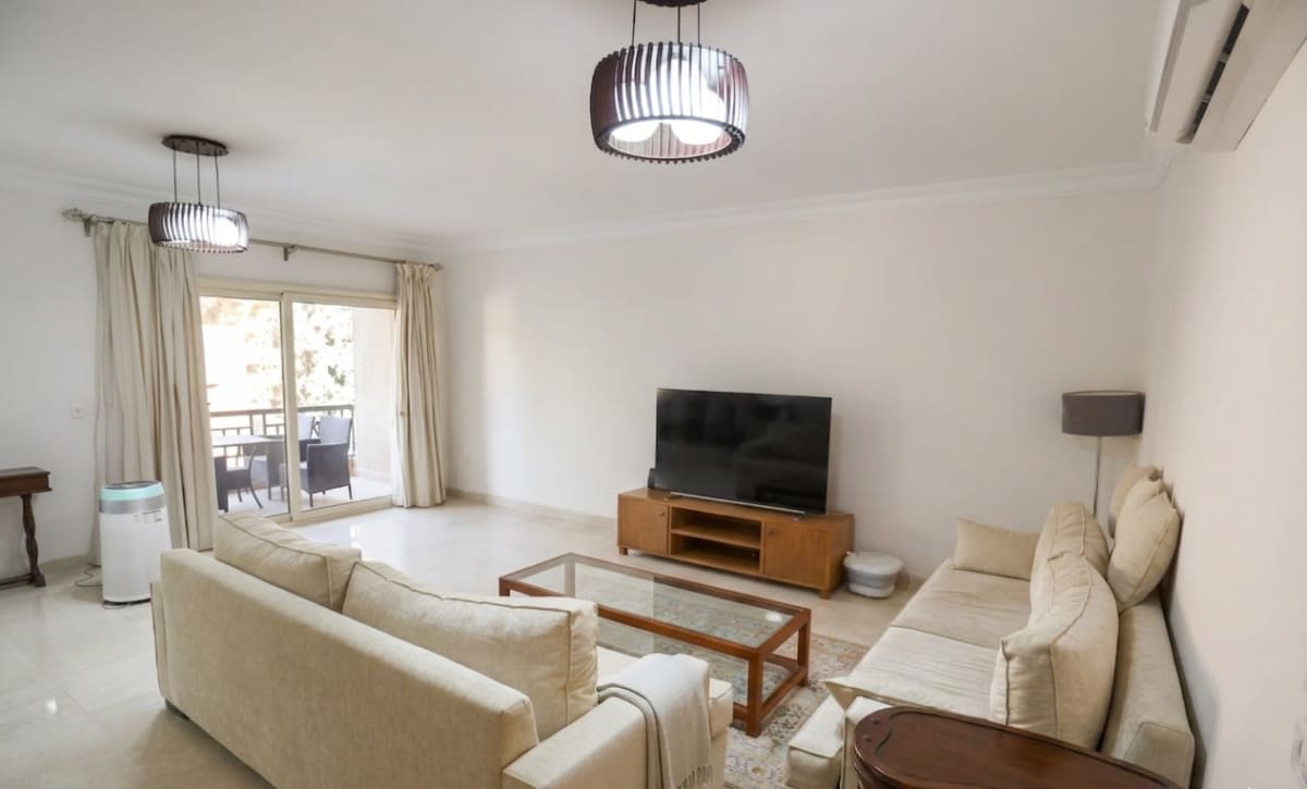Stunning Furnished Apartment in Maadi Sarayat with Pool Access.