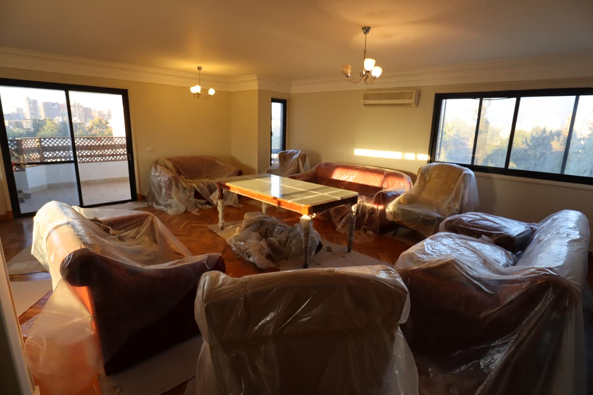 Spacious & Bright Semi-Furnished Apartment For Rent In Maadi Sarayat.