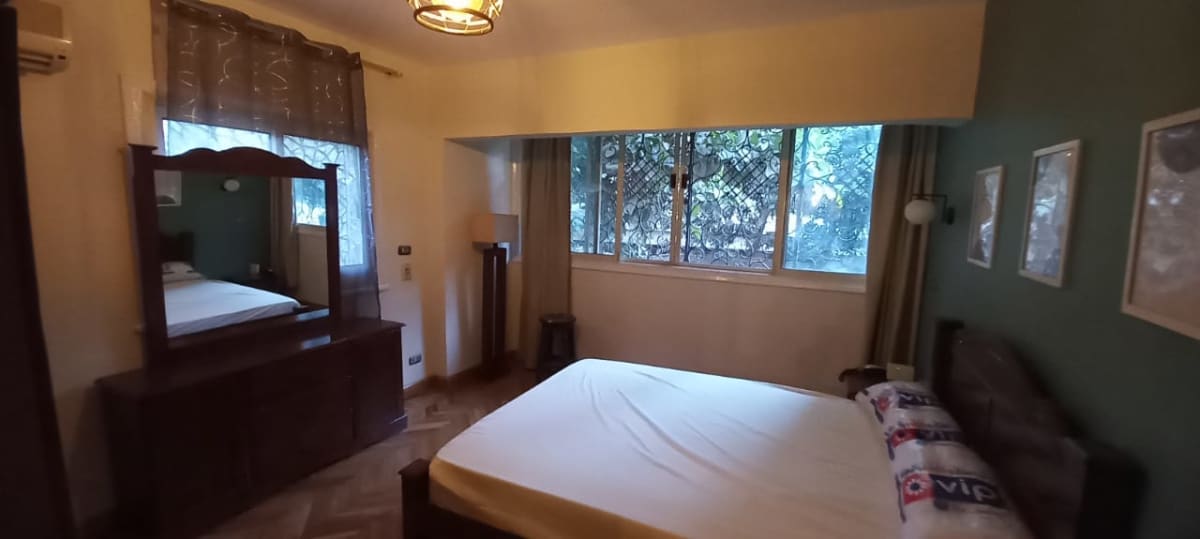 Charming Furnished Ground Floor With Green Garden In Maadi Degla.