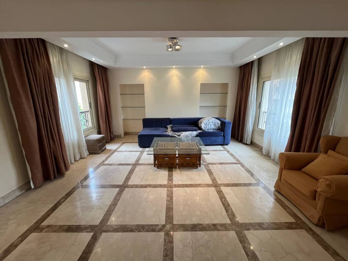 Furnished Apartment With Shared Pool In Maadi Sarayat|Specious Outdoor Area.