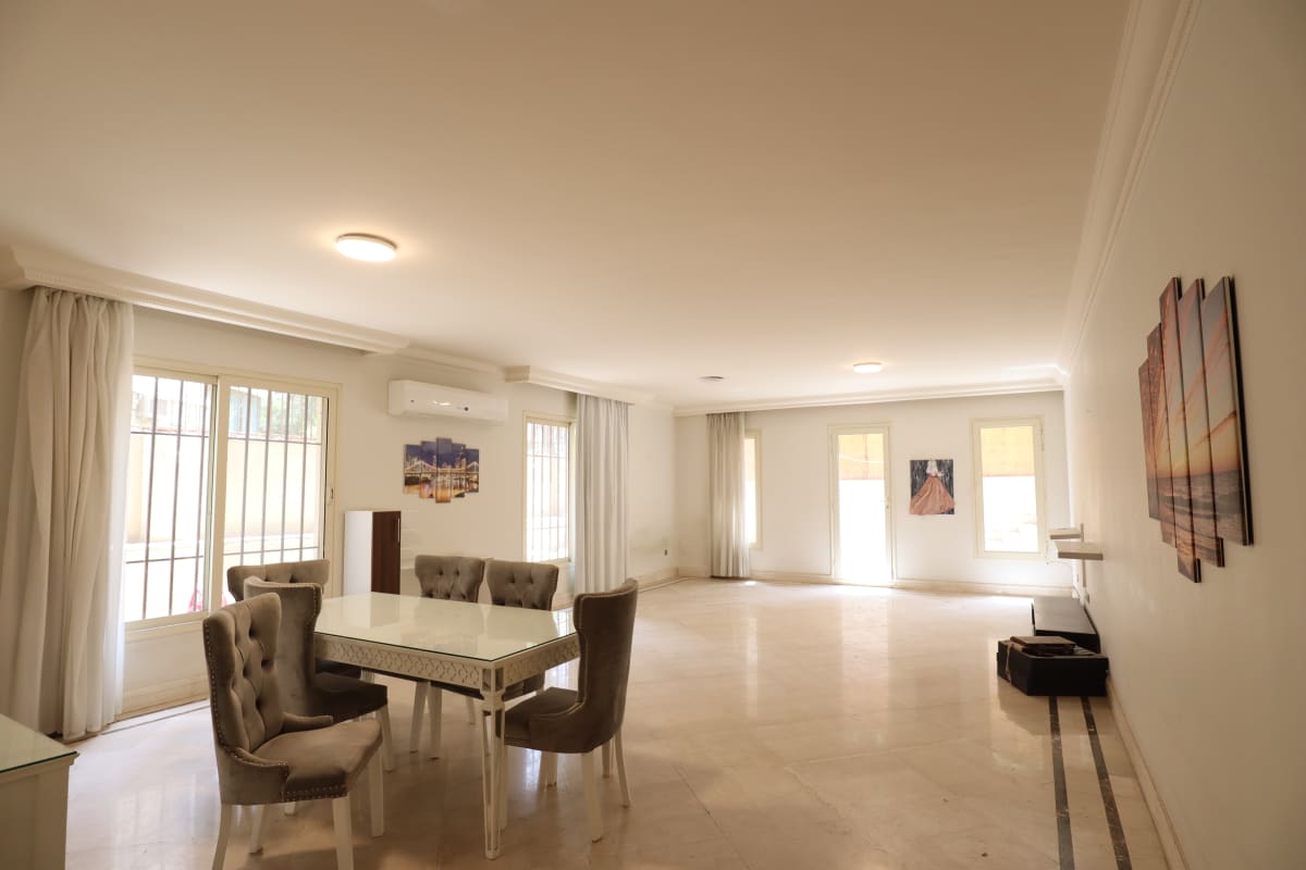 Bright Ground Floor Apartment With Shared Pool In Sarayat Maadi.
