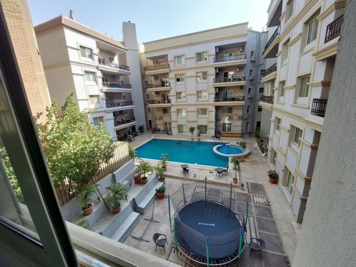 Bright Furnished Apartment With Shared Pool Access In Maadi Sarayat.