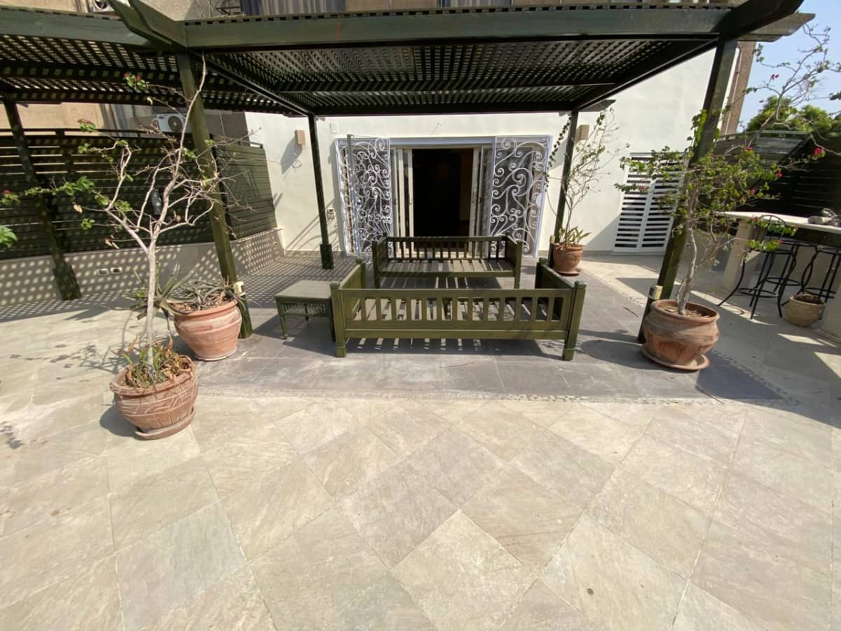  Semi-Furnished Flat With-Pool in Maadi Sarayat| Wide Terrace.