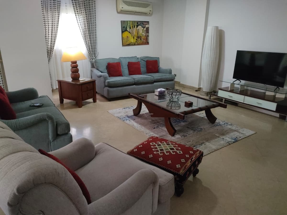 Apartment With Balcony Overlooking Green Views In Maadi Sarayat