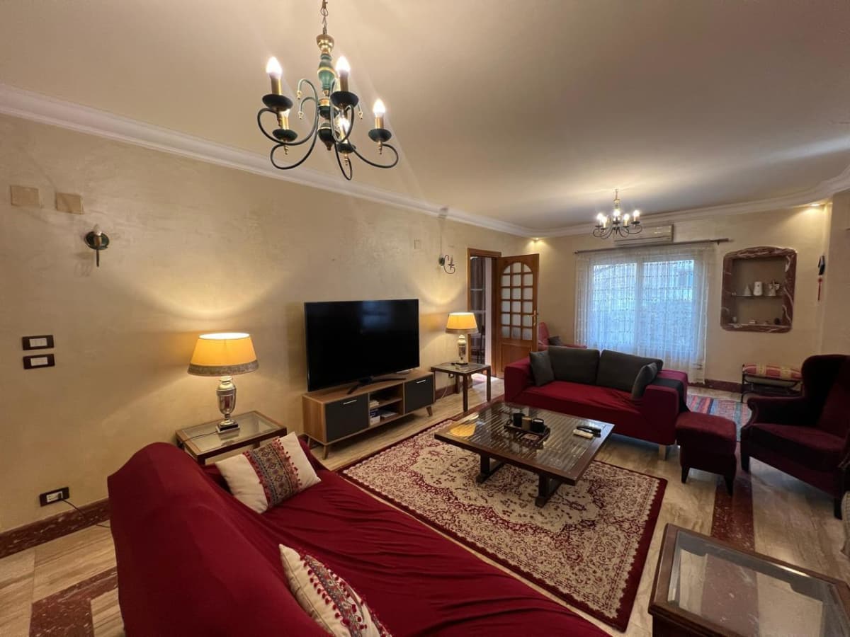 Bright and Spacious 3BR Apartment in Maadi