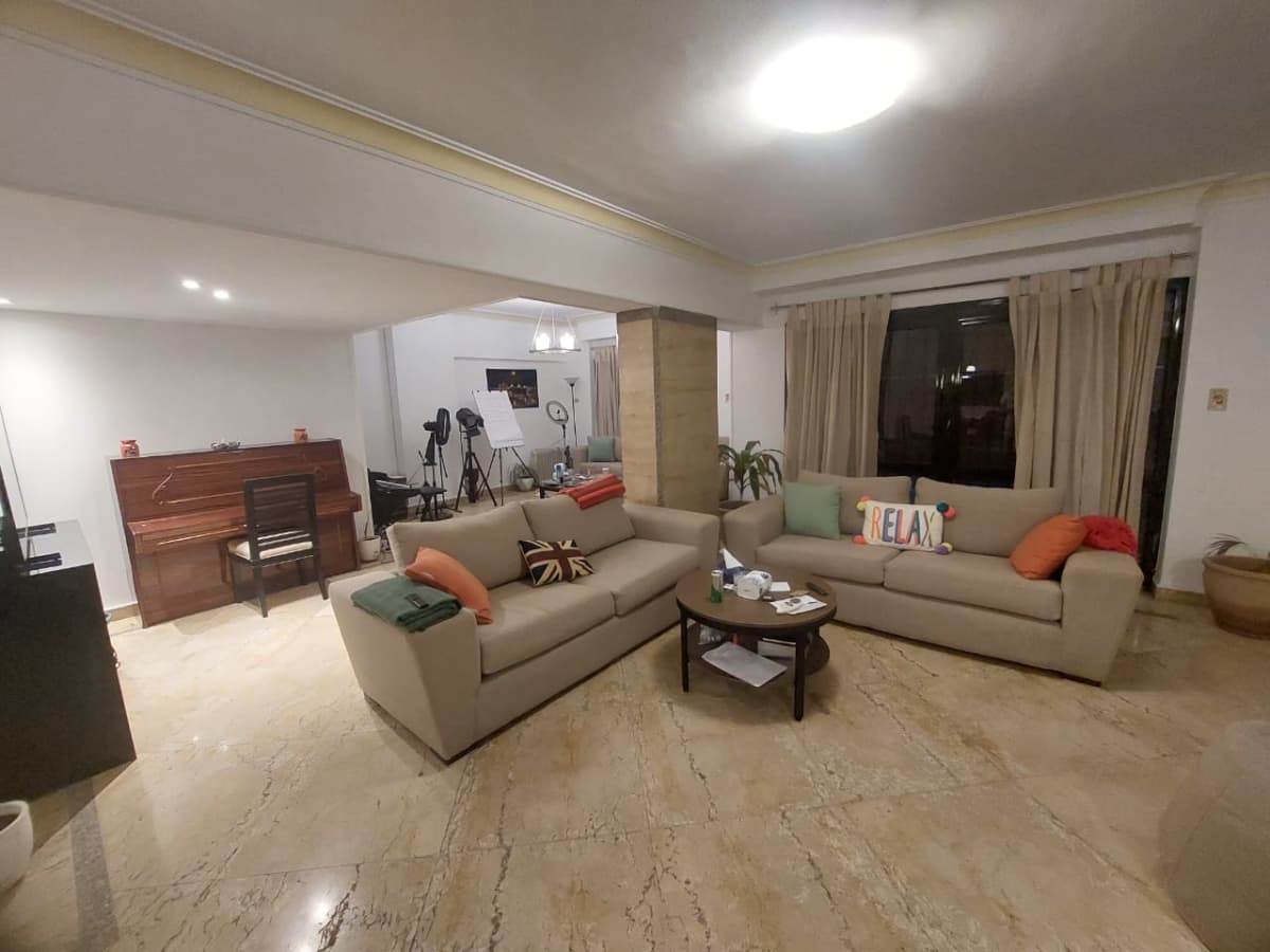 Bright Ground Floor Retreat In Maadi Sarayat.