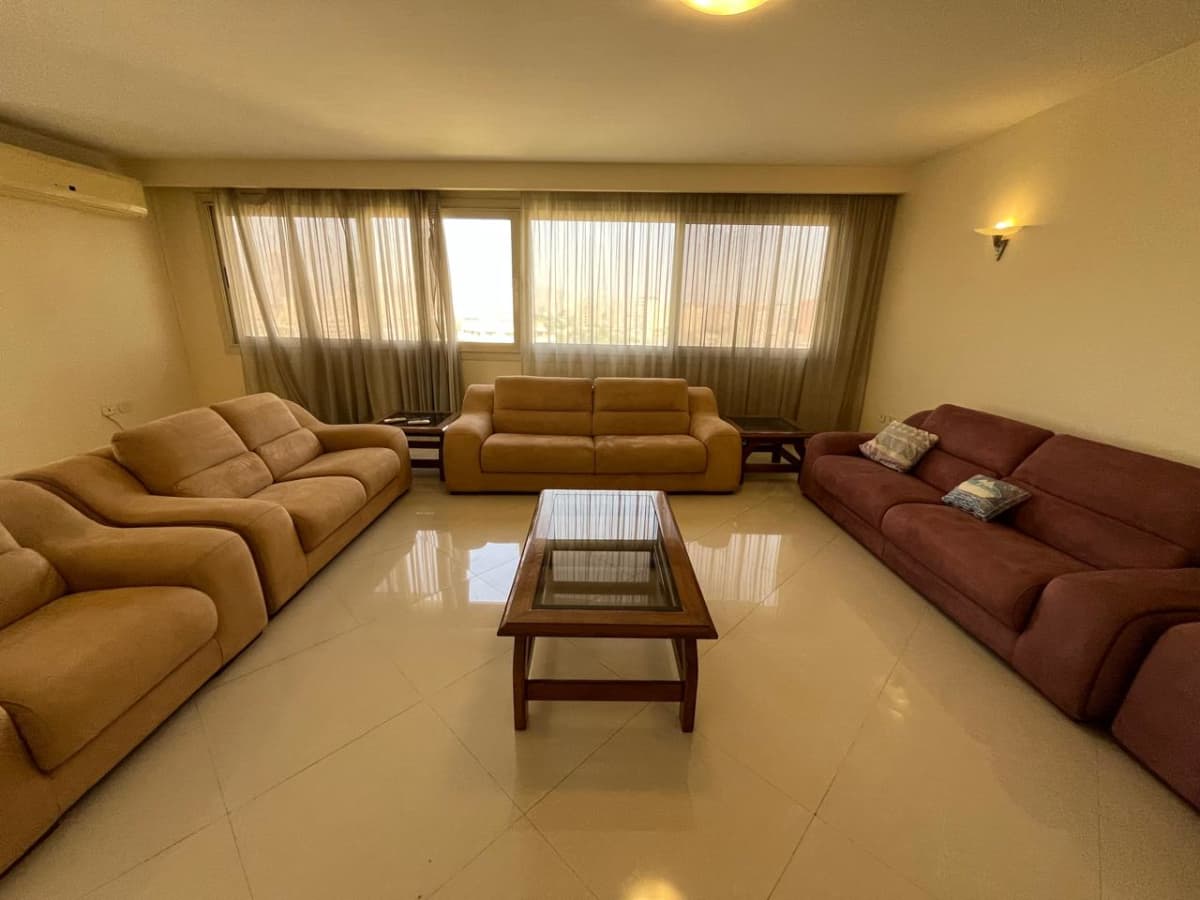 Unique Furnished Duplex For Rent In Maadi Sarayat With Shared Pool.
