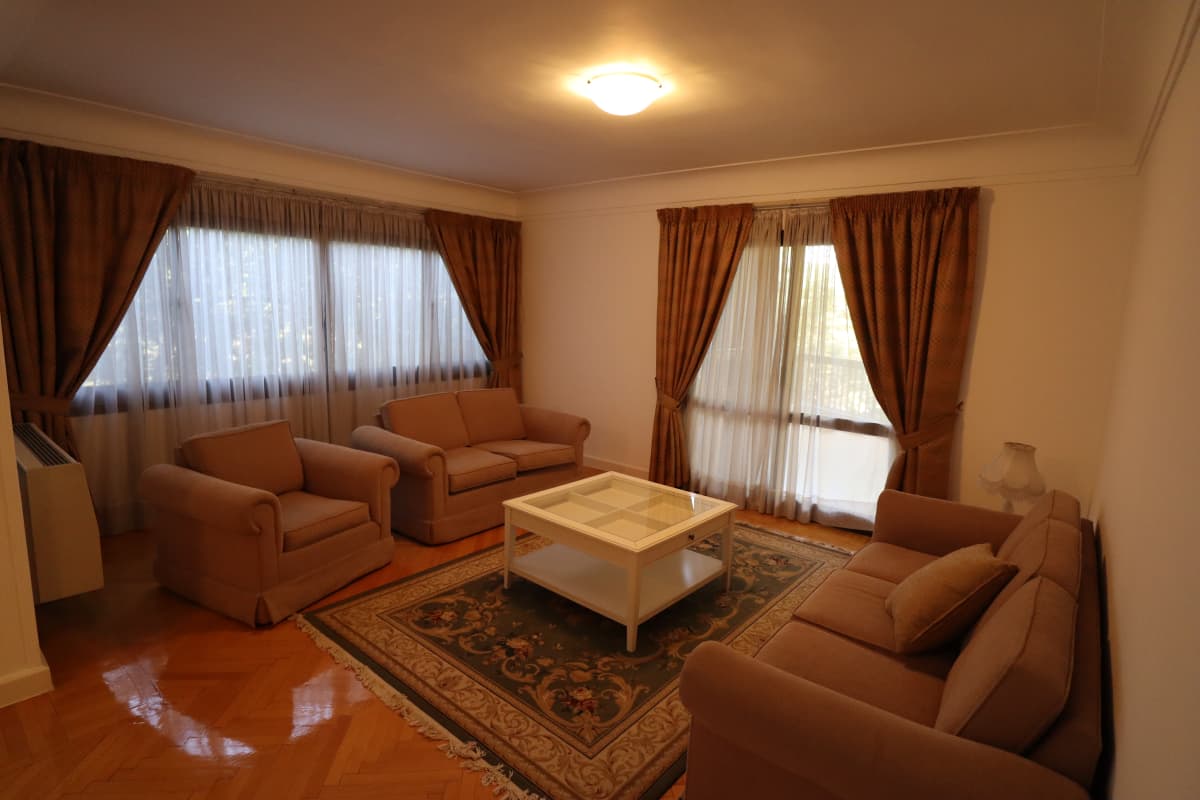 Sunlit Furnished Apartment For Rent In The Heart Of Maadi Sarayat.