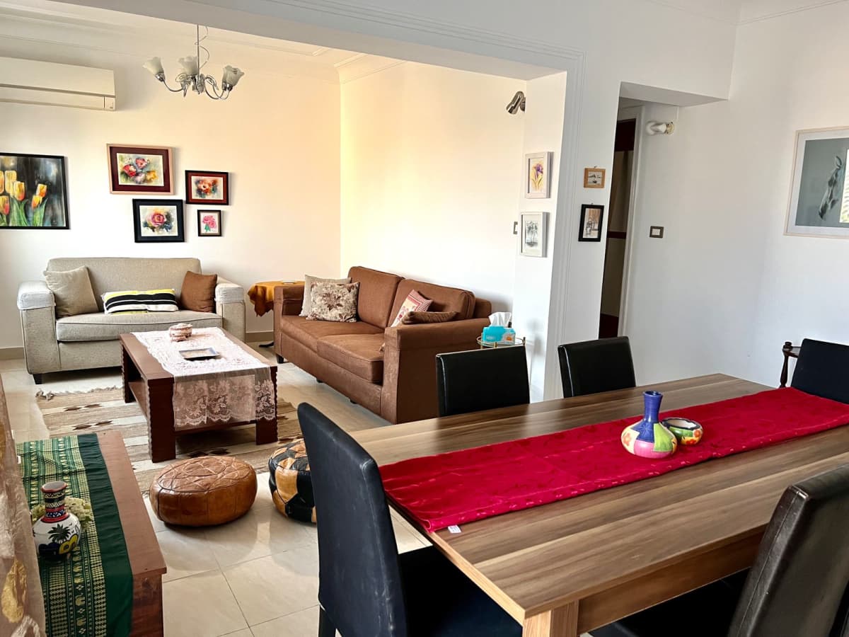 Bright 2-BR Apartment with Private Balcony in Maadi