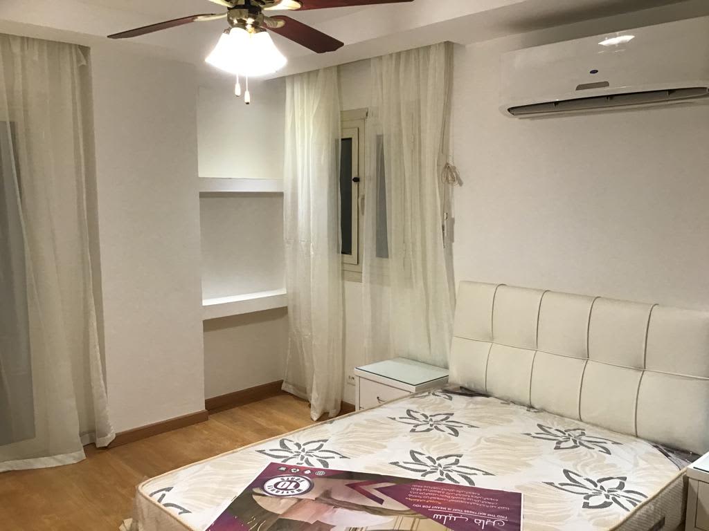Furnished Apartment Overlooking Garden In Maadi Sarayat. 