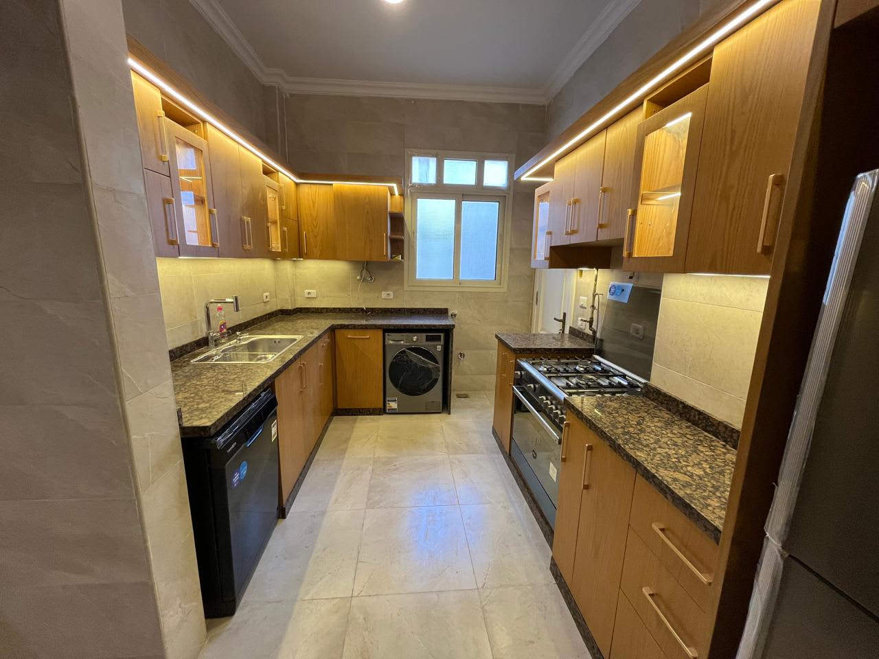 Semi-furnished flat located on the Nile in Zamalek.
