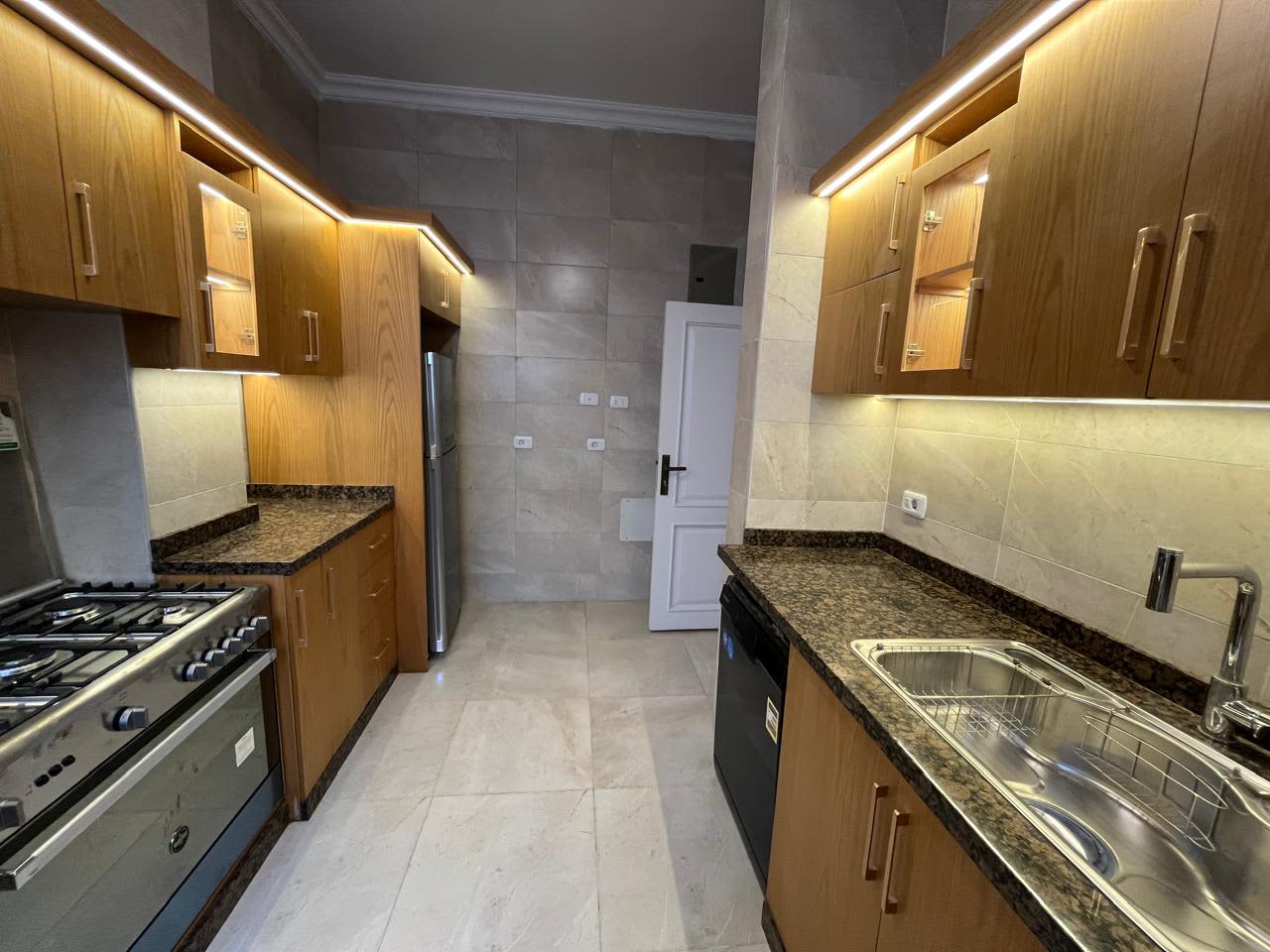 Semi-furnished flat located on the Nile in Zamalek.