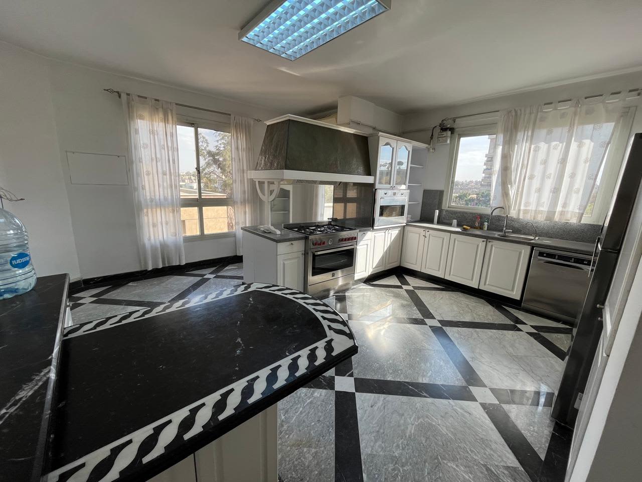 Semi-furnished apartment for rent in Maadi, Cairo.
