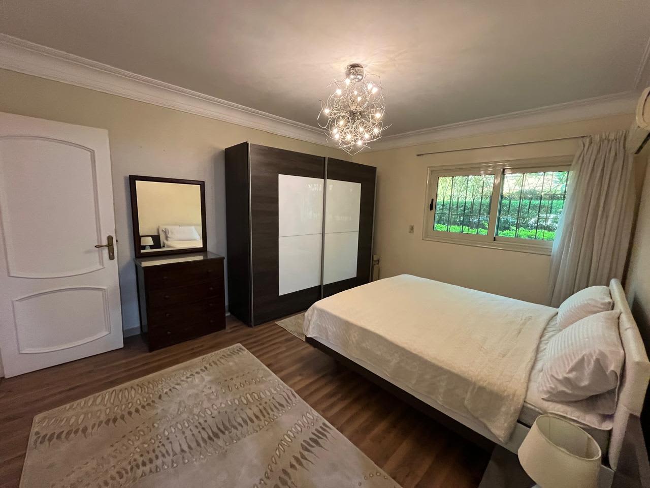 Ground-floor apartment for rent in Maadi Sarayat.