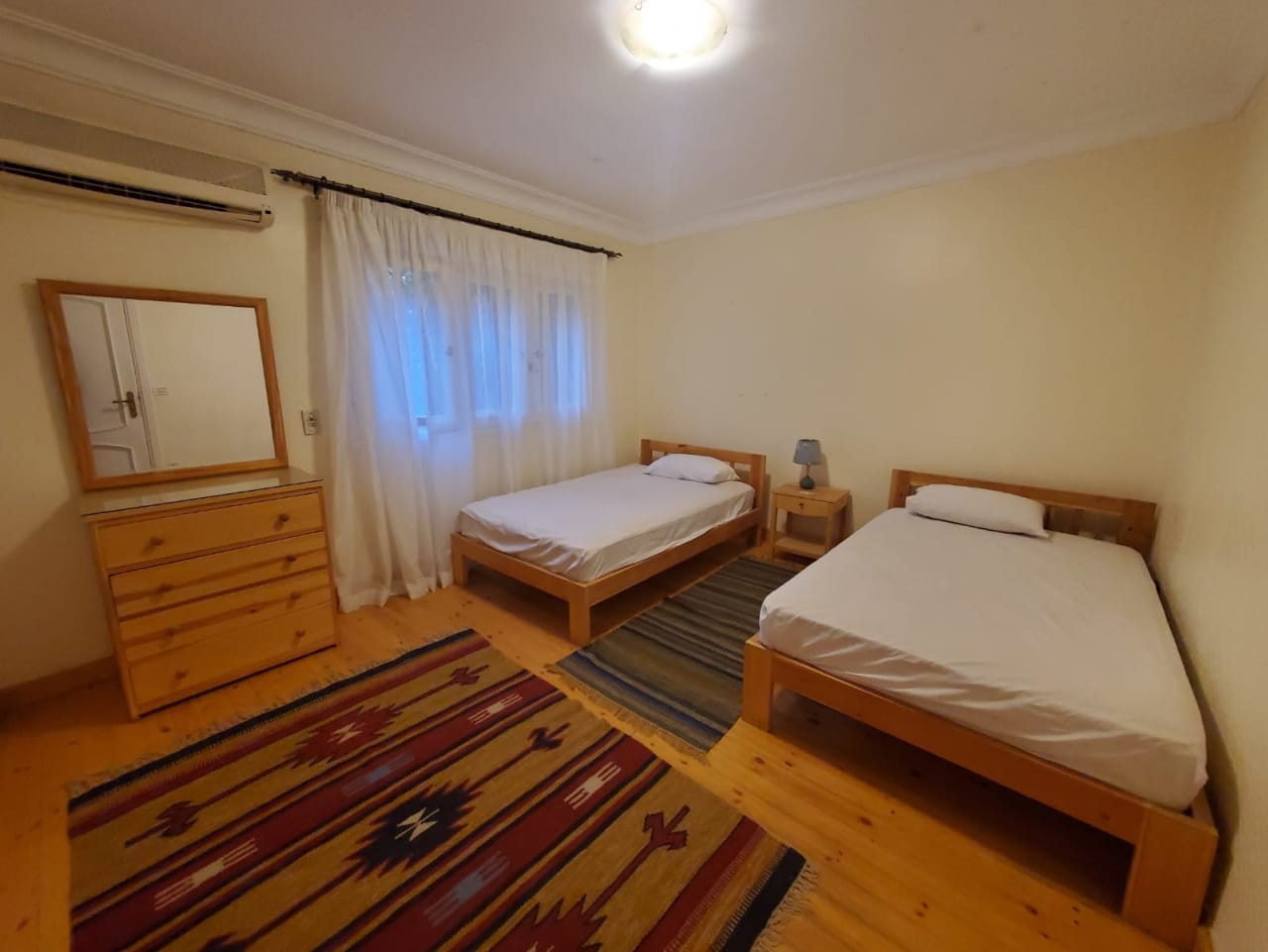 Ground-floor apartment for rent in Maadi Sarayat.